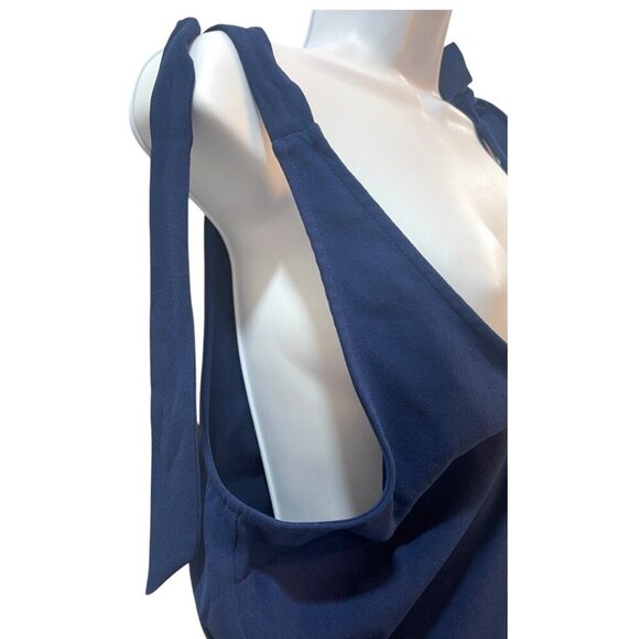 Cupcakes & Cashmere Topeka Navy Wide Leg Jumpsuit Size M - Picture 15 of 16